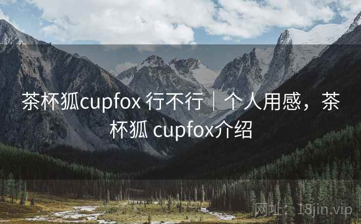 茶杯狐cupfox 行不行｜个人用感，茶杯狐 cupfox介绍